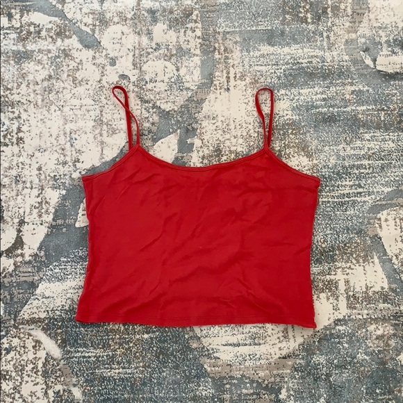 Red Brandy Melville Cropped Tank - Picture 1 of 2